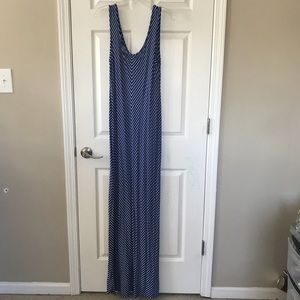 Blue Striped Maxi Dress